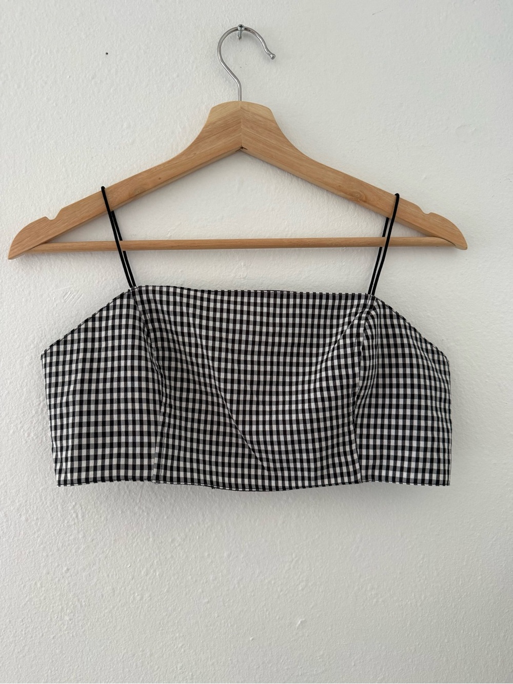Showpo Black & White Gingham Crop Cami